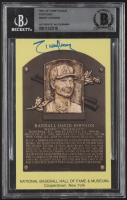 Randy Johnson Signed Hall Of Fame Plaque Postcard (BAS) at PristineAuction.com