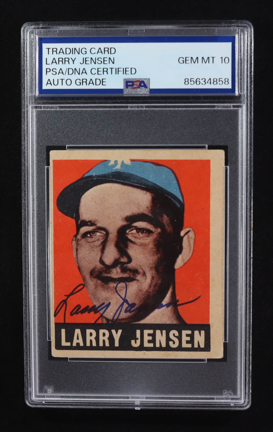 Larry Jansen Signed 1948 Leaf #56 (PSA | Auto 10) at PristineAuction.com Larry Jansen Signed 1948 Leaf #56 (PSA | Auto 10) at PristineAuction.com