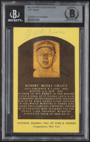 Lefty Grove Signed Hall Of Fame Plaque Postcard (BAS) at PristineAuction.com