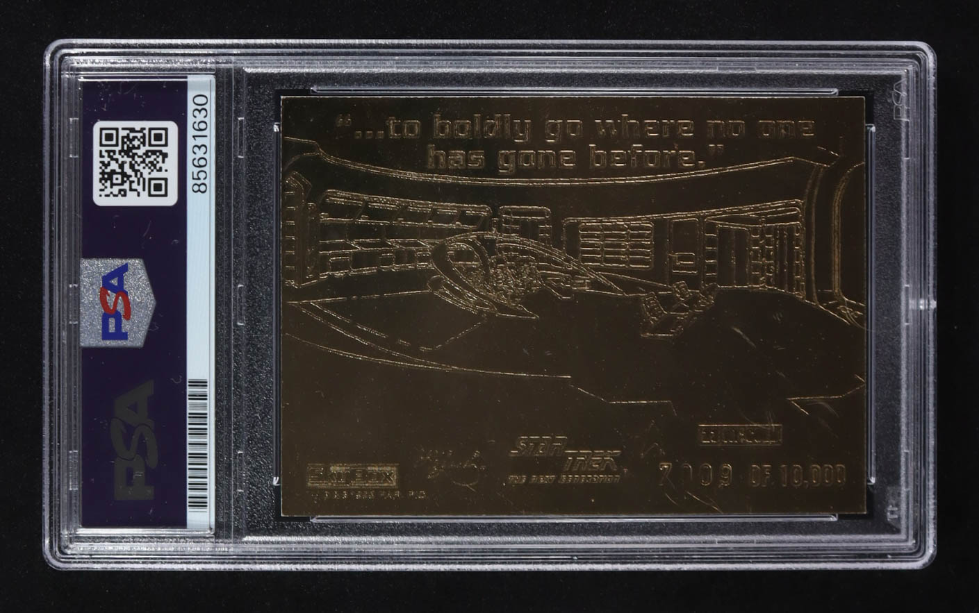 William Shatner Signed 1995 Skybox Star Trek 23KT Gold Card (PSA) at PristineAuction.com William Shatner Signed 1995 Skybox Star Trek 23KT Gold Card (PSA) at PristineAuction.com