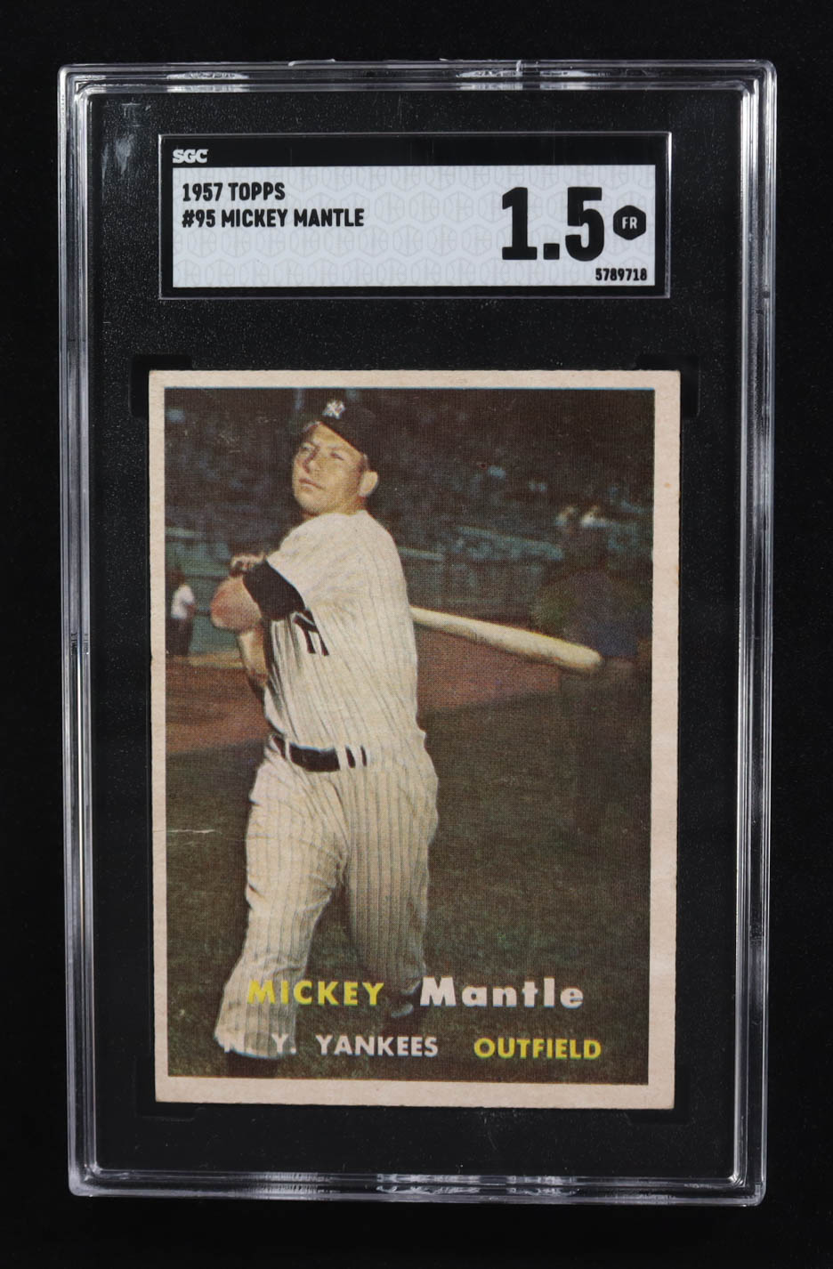 Mickey Mantle 1957 Topps #95 (SGC 1.5) at PristineAuction.com Mickey Mantle 1957 Topps #95 (SGC 1.5) at PristineAuction.com
