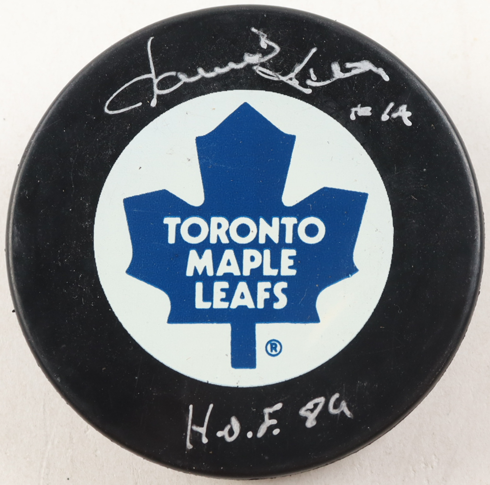 Dave Keon Signed Maple Leafs Logo Hockey Puck with Display Case Inscribed "HOF 86" (PSA) at PristineAuction.com Dave Keon Signed Maple Leafs Logo Hockey Puck with Display Case Inscribed "HOF 86" (PSA) at PristineAuction.com