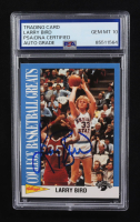 Larry Bird Signed 1991-92 Kellogg's College Greats #7 (PSA | Autograph Grade 10) at PristineAuction.com