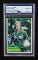 Larry Bird Signed 1981-82 Topps #4 (PSA | Auto 10) at PristineAuction.com