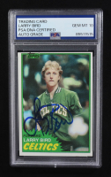 Larry Bird Signed 1981-82 Topps #4 (PSA | Auto 10) at PristineAuction.com
