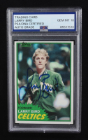 Larry Bird Signed 1981-82 Topps #4 (PSA | Auto 10) at PristineAuction.com