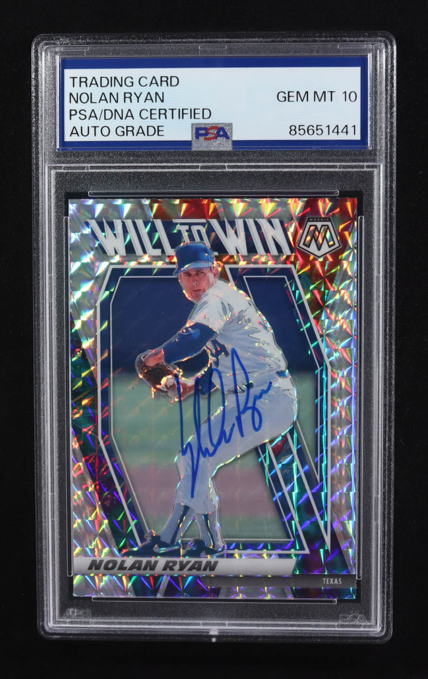 Nolan Ryan Signed 2021 Mosaic Wil lto Win Mosaic #9 (PSA | Auto 10) at PristineAuction.com Nolan Ryan Signed 2021 Mosaic Wil lto Win Mosaic #9 (PSA | Auto 10) at PristineAuction.com