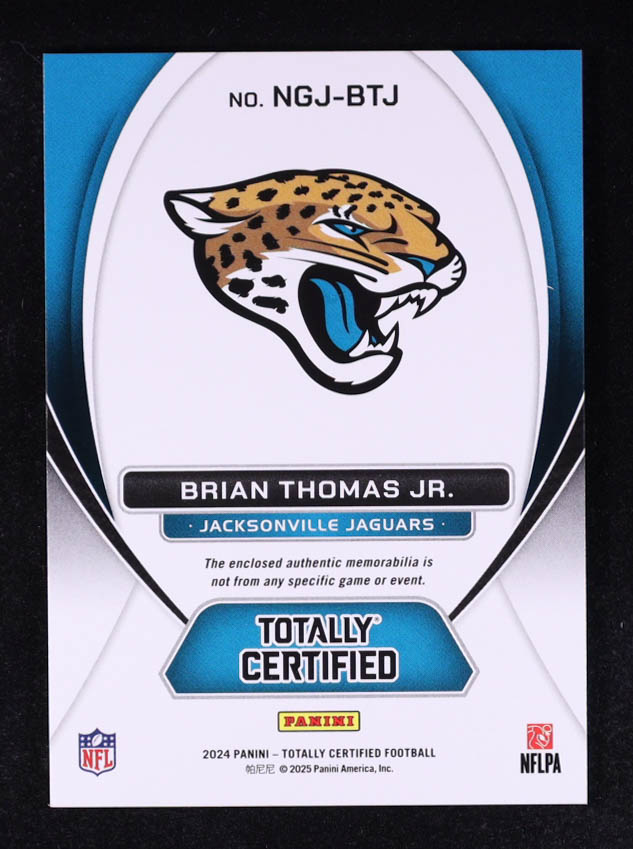Brian Thomas Jr. 2024 Totally Certified New Generation Jerseys #19 RC at PristineAuction.com Brian Thomas Jr. 2024 Totally Certified New Generation Jerseys #19 RC at PristineAuction.com