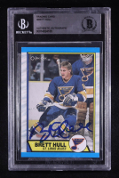 Brett Hull Signed 1989-90 O-Pee-Chee #186 (Beckett) at PristineAuction.com