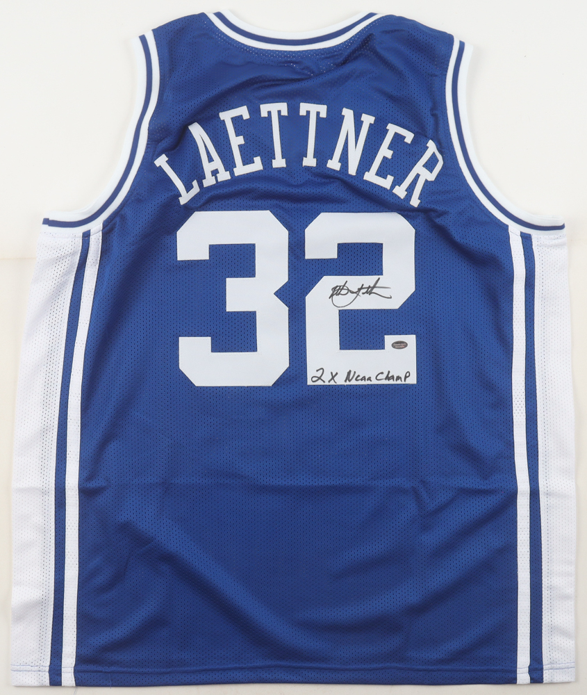 Christian Laettner Signed Jersey Inscribed "2x NCAA Champs" (Schwartz) at PristineAuction.com Christian Laettner Signed Jersey Inscribed "2x NCAA Champs" (Schwartz) at PristineAuction.com