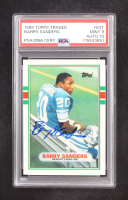 Barry Sanders Signed 1989 Topps Traded #83T RC (PSA 9 | Auto 10) at PristineAuction.com