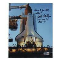 John Phillips Signed NASA 8x10 Photo Inscribed "Reach for the stars! STS-100, 119 ISS-11" (Beckett) at PristineAuction.com