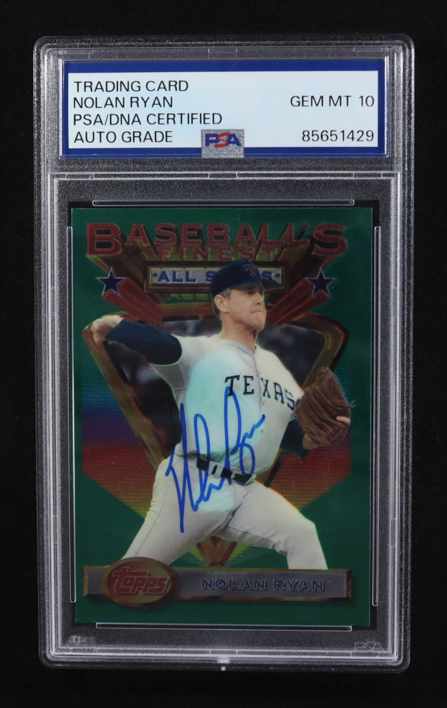 Nolan Ryan Signed 1993 Finest #107 (PSA | Auto 10) at PristineAuction.com Nolan Ryan Signed 1993 Finest #107 (PSA | Auto 10) at PristineAuction.com