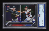 Nolan Ryan Signed Paul Skenes / Nolan Ryan 2024 Topps Now Rainbow Foil Image Variations #407SP (PSA | Auto 10) at PristineAuction.com