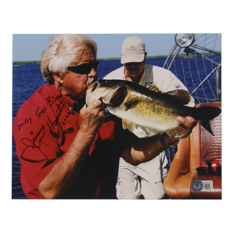 Jimmy Houston Signed 8x10 Photo Inscribed "May God Bless! 2022" (Beckett) at PristineAuction.com Jimmy Houston Signed 8x10 Photo Inscribed "May God Bless! 2022" (Beckett) at PristineAuction.com