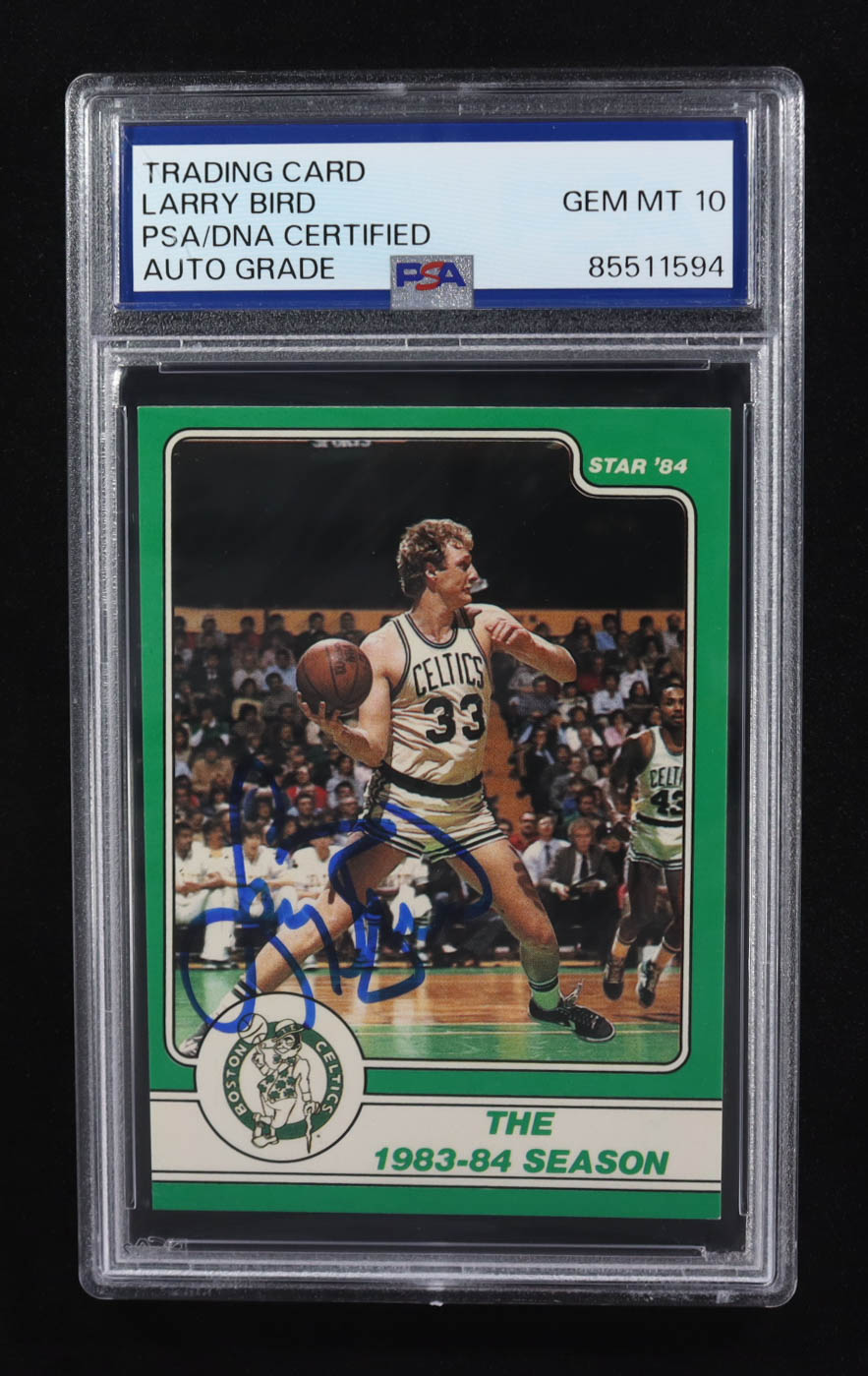 Larry Bird Signed 1984 Star Larry Bird #11 (PSA | Auto 10) at PristineAuction.com Larry Bird Signed 1984 Star Larry Bird #11 (PSA | Auto 10) at PristineAuction.com