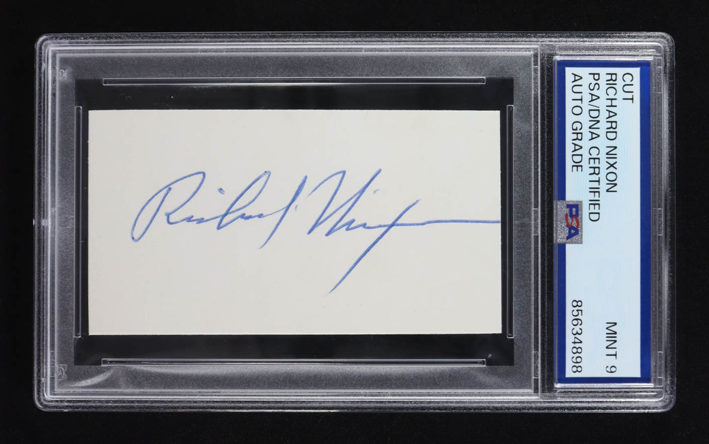Richard Nixon Signed Index Card (PSA) at PristineAuction.com Richard Nixon Signed Index Card (PSA) at PristineAuction.com