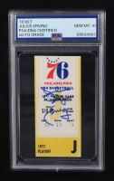 Julius "Dr. J" Erving Signed Original 1977 Playoff Game at The Spectrum Ticket (PSA | Autograph Grade 10) at PristineAuction.com