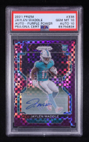 Jaylen Waddle 2021 Panini Prizm Rookie Autographs Prizms Purple Power #338 #10/49 RC (PSA 10 | Autograph Grade PSA 10) at PristineAuction.com