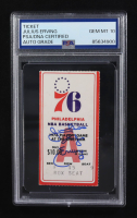Julius "Dr. J" Erving Signed Original 1976 Playoff Game at The Spectrum Ticket (PSA | Autograph Grade 10) at PristineAuction.com