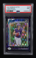 JJ McCarthy 2024 Donruss Optic RR Purple Shock #235 RC (PSA 9) at PristineAuction.com