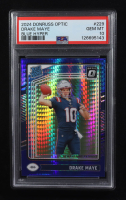 Drake Maye 2024 Donruss Optic RR Blue Hyper #229 RC (PSA 10) at PristineAuction.com