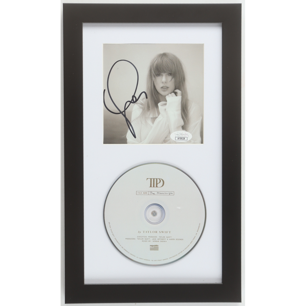 Taylor Swift Signed Custom Framed "The Tortured Poets Department" CD Album Insert Display with Disc (JSA) at PristineAuction.com
