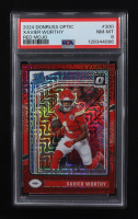 Xavier Worthy 2024 Donruss Optic Red Mojo RR #300 RC (PSA 8) at PristineAuction.com
