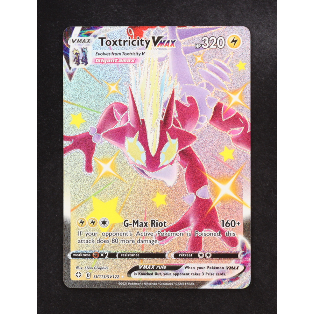 Toxtricity VMAX 2021 Pokemon Shining Fates #SV113 Holo at PristineAuction.com