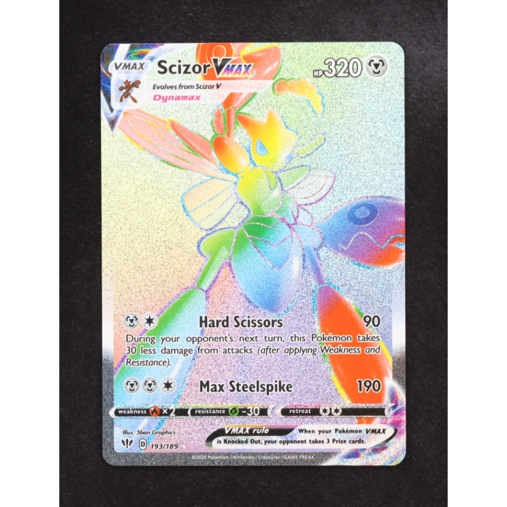 Scizor VMAX 2020 Pokemon Darkness Ablaze #193 Holo at PristineAuction.com