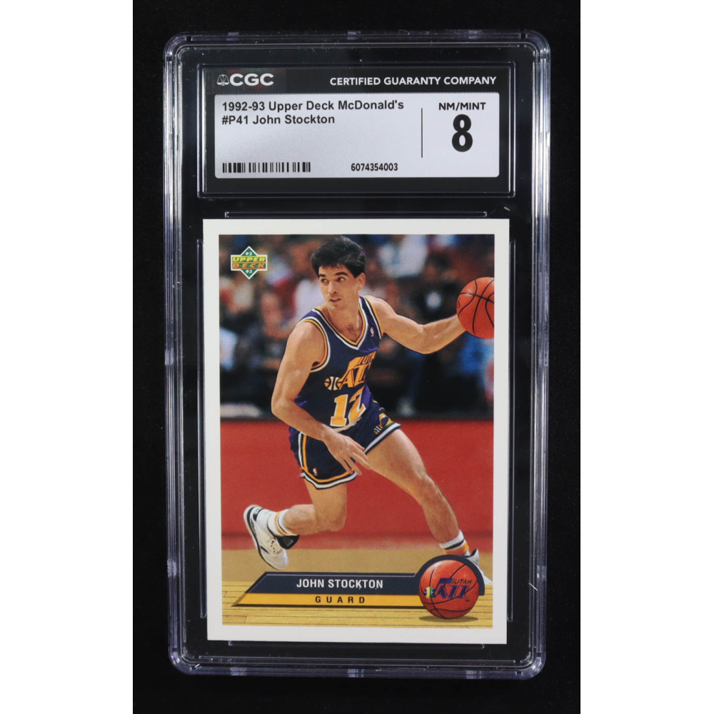 John Stockton 1992-93 Upper Deck McDonald's #P41 (CGC 8) at PristineAuction.com