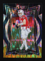 Drake Maye 2024 Select Prizm Black and Yellow Shock #27 RC at PristineAuction.com