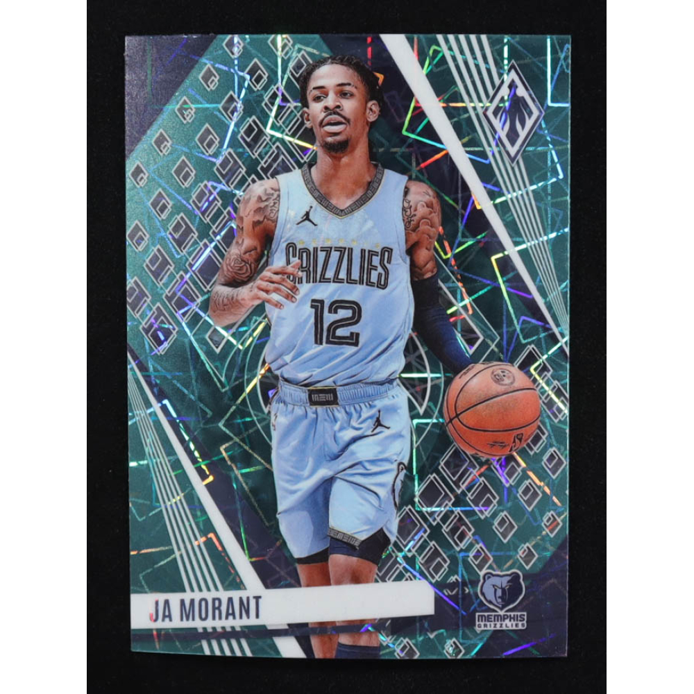 Ja Morant 2023-24 Panini Phoenix Teal Lazer #35 at PristineAuction.com