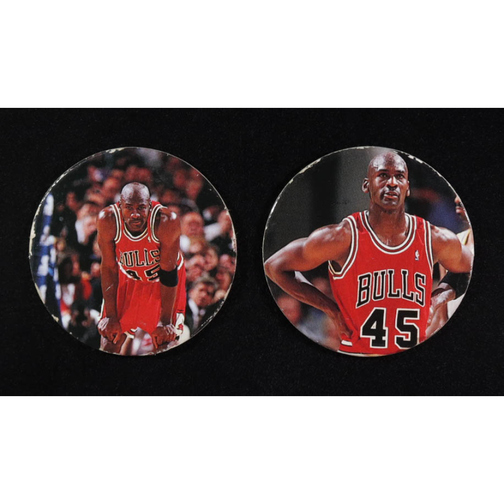 Michael Jordan 1995 Upper Deck Pog Milk Caps #25 & #36 at PristineAuction.com