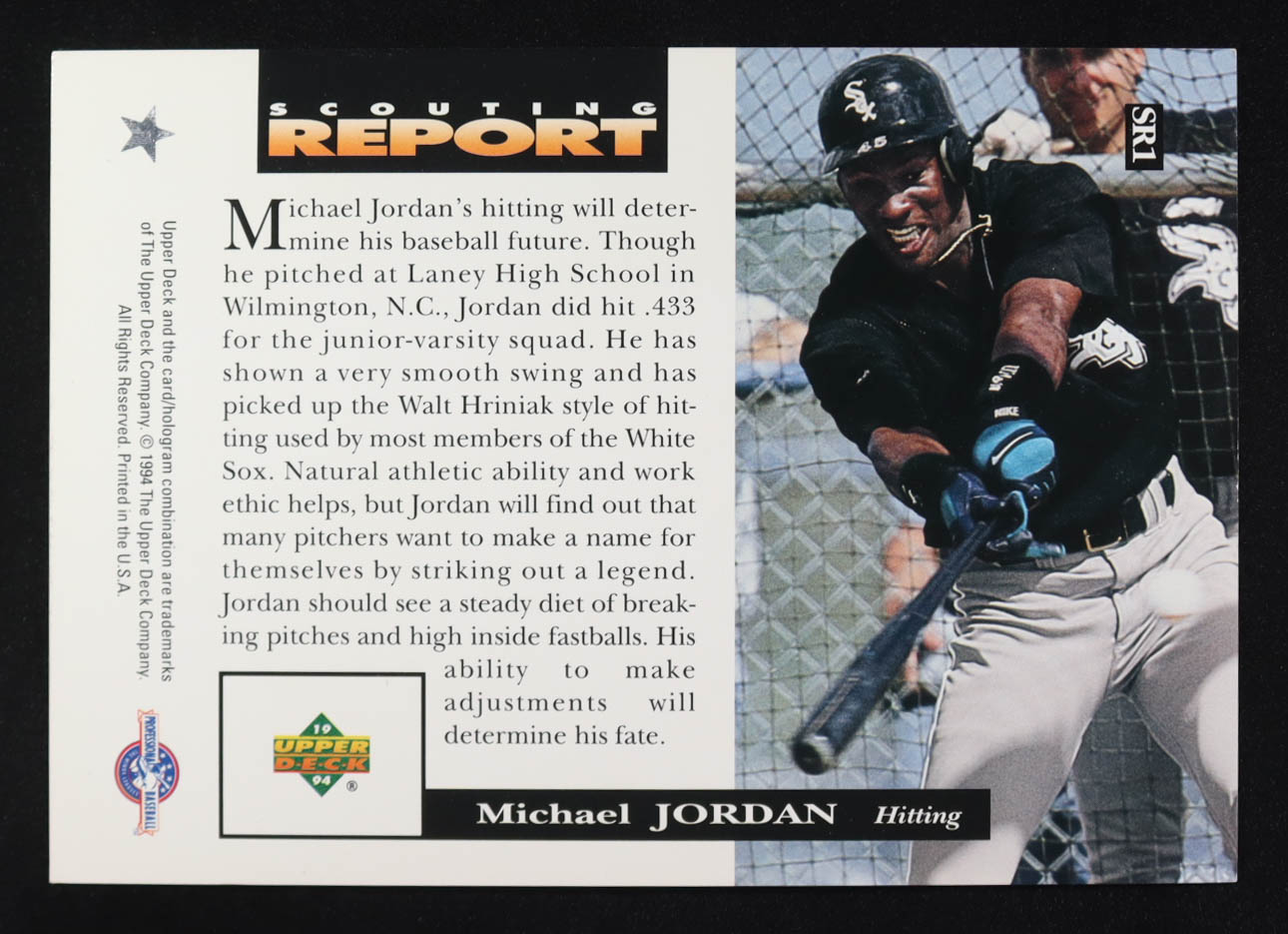 Michael Jordan 1994 Upper Deck Scouting Report Jumbo #1 at PristineAuction.com Michael Jordan 1994 Upper Deck Scouting Report Jumbo #1 at PristineAuction.com