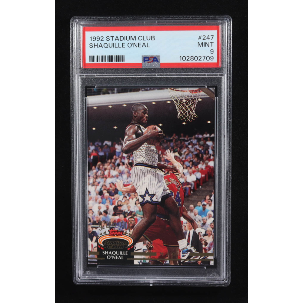 Shaquille O'Neal 1992-93 Stadium Club #247 RC (PSA 9) at PristineAuction.com