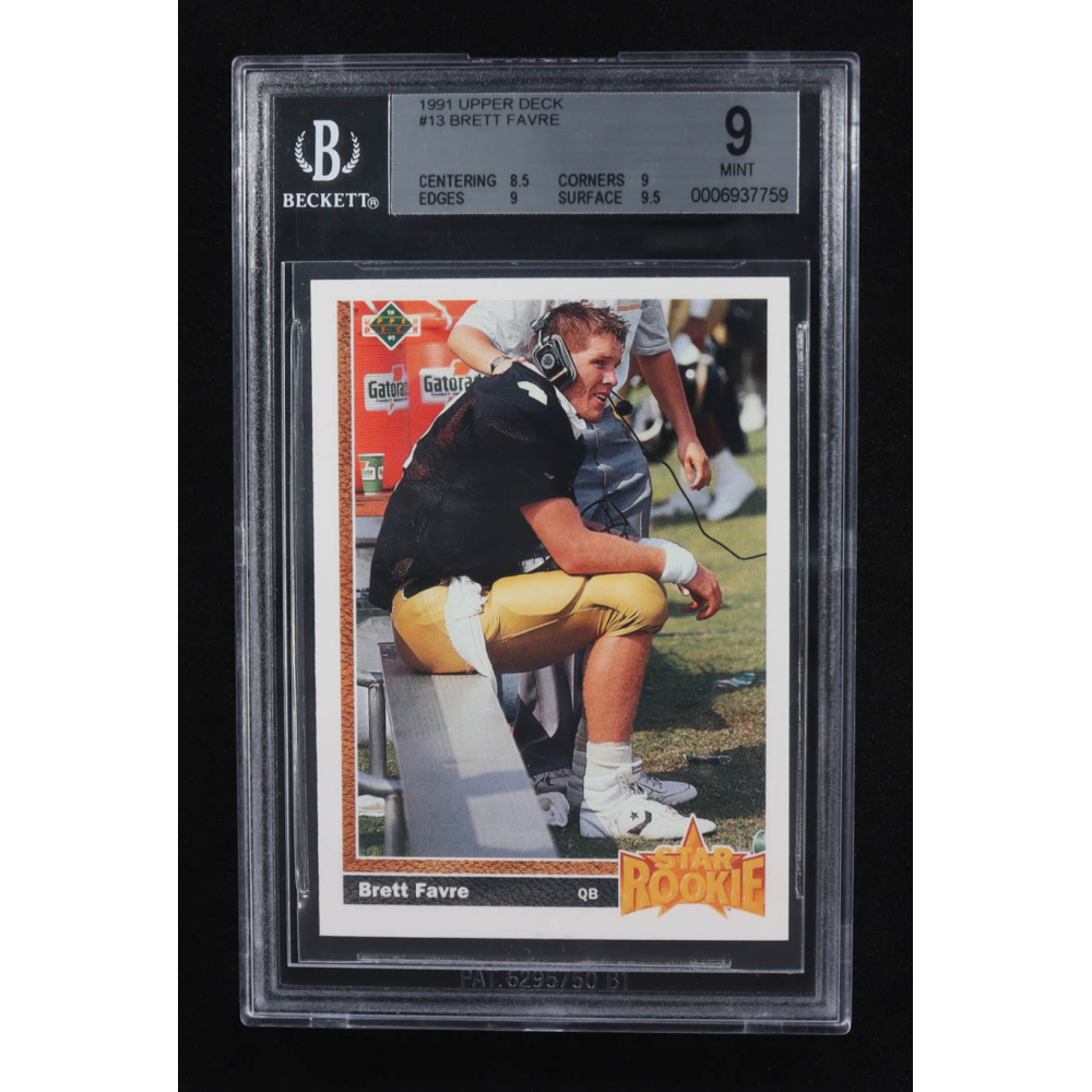 Brett Favre 1991 Upper Deck #13 RC (BGS 9) at PristineAuction.com