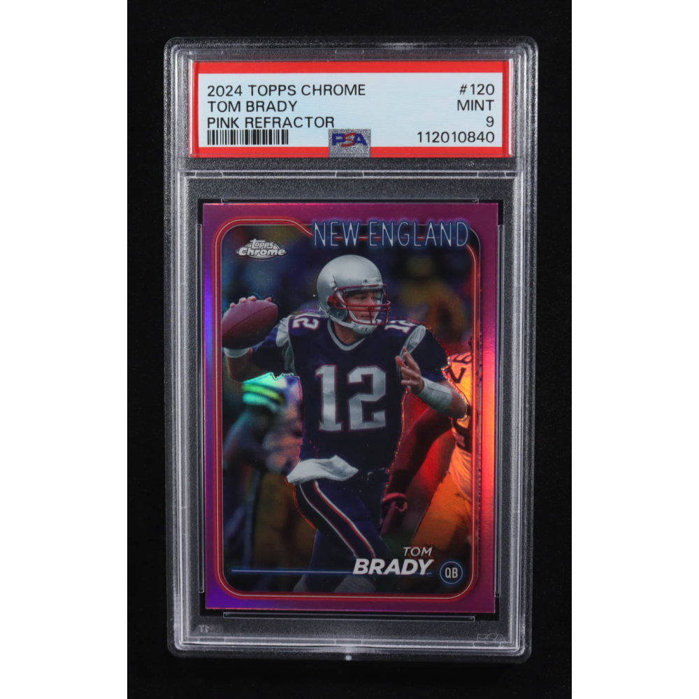 Tom Brady 2024 Topps Chrome Pink Refractor #120 (PSA 9) at PristineAuction.com