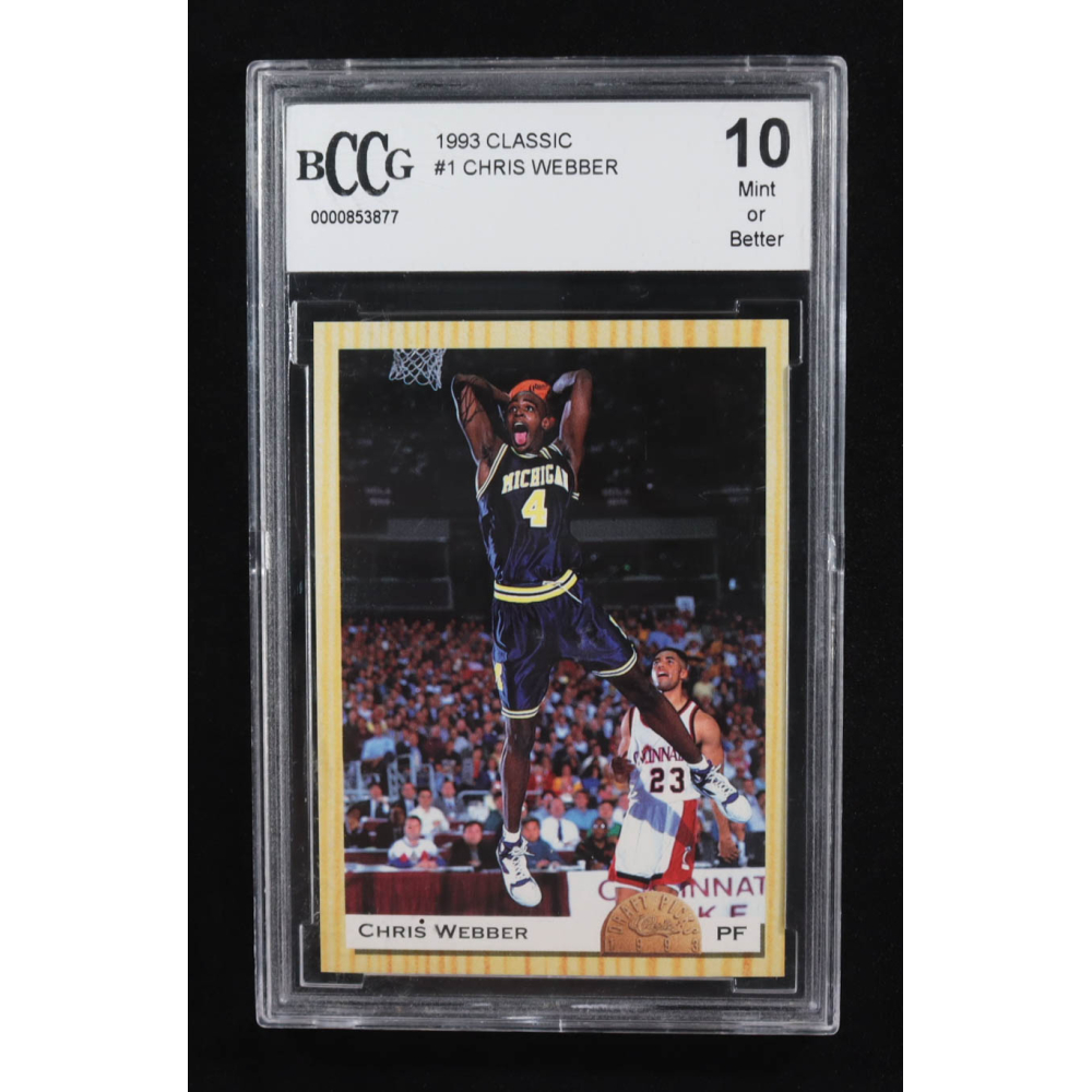 Chris Webber 1993 Classic #1 (BCCG 10) at PristineAuction.com