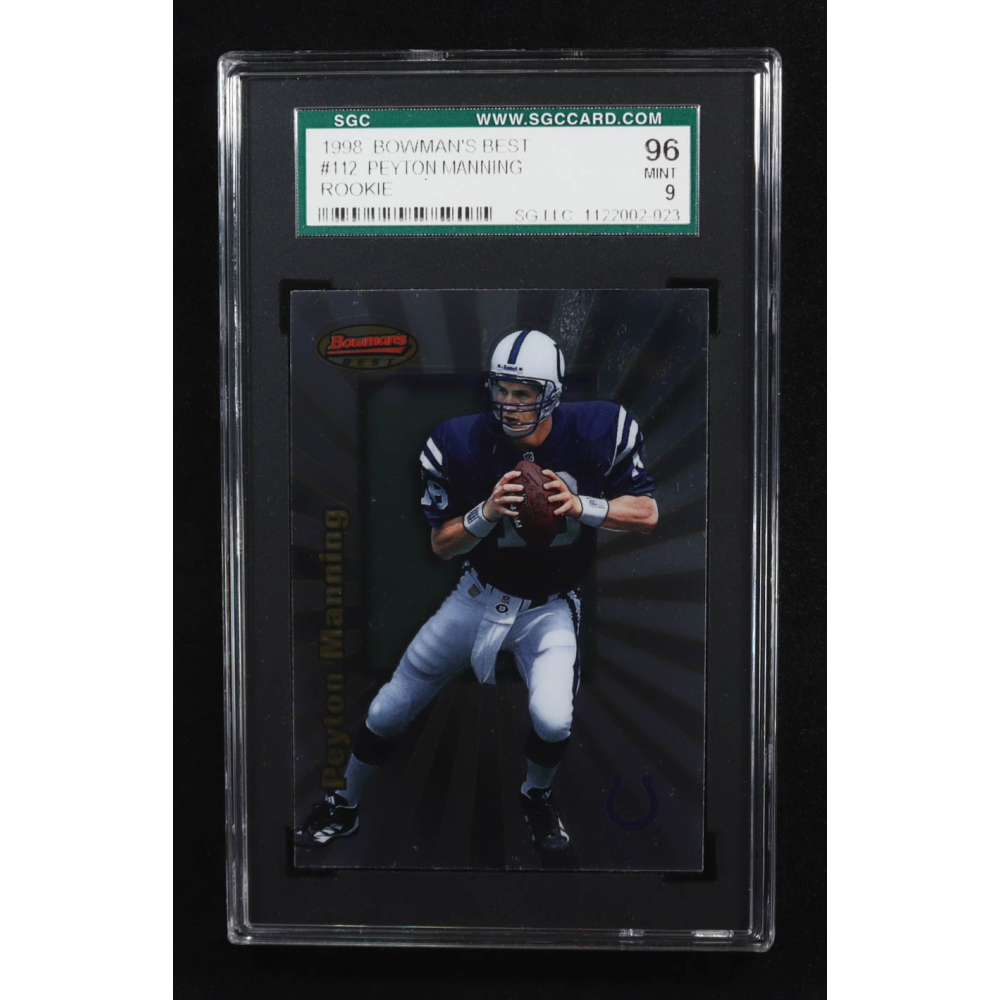 Peyton Manning 1998 Bowman's Best #112 RC (SGC 9) at PristineAuction.com