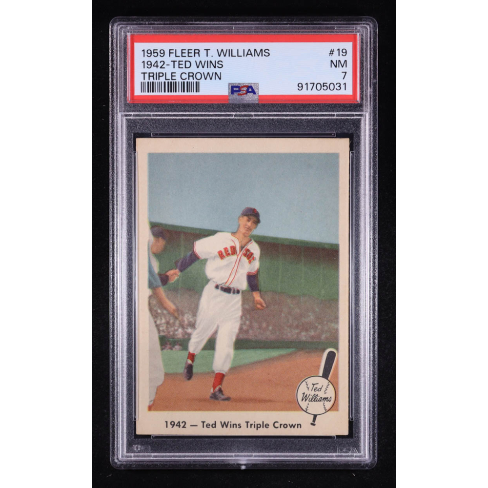 Ted Williams 1959 Fleer Ted Wins Triple Crown #19 (PSA 7) at PristineAuction.com