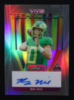 Bo Nix 2024 Leaf Vivid Technicolor Prismatic Silver #T-BN1 RC #7/9 at PristineAuction.com