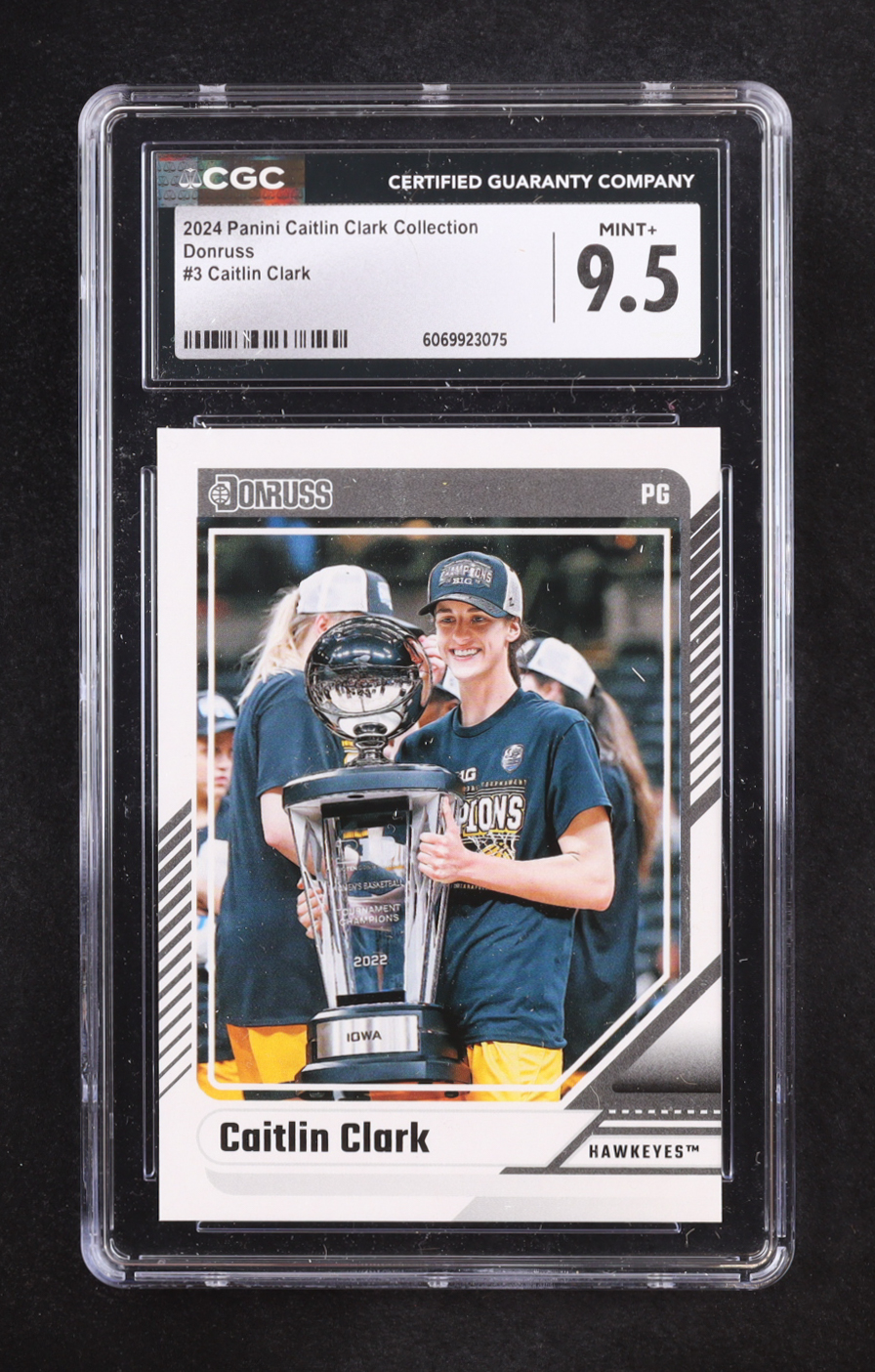 Caitlin Clark 2024 Panini Caitlin Clark Collection Donruss #3 RC (CGC 9.5) at PristineAuction.com Caitlin Clark 2024 Panini Caitlin Clark Collection Donruss #3 RC (CGC 9.5) at PristineAuction.com
