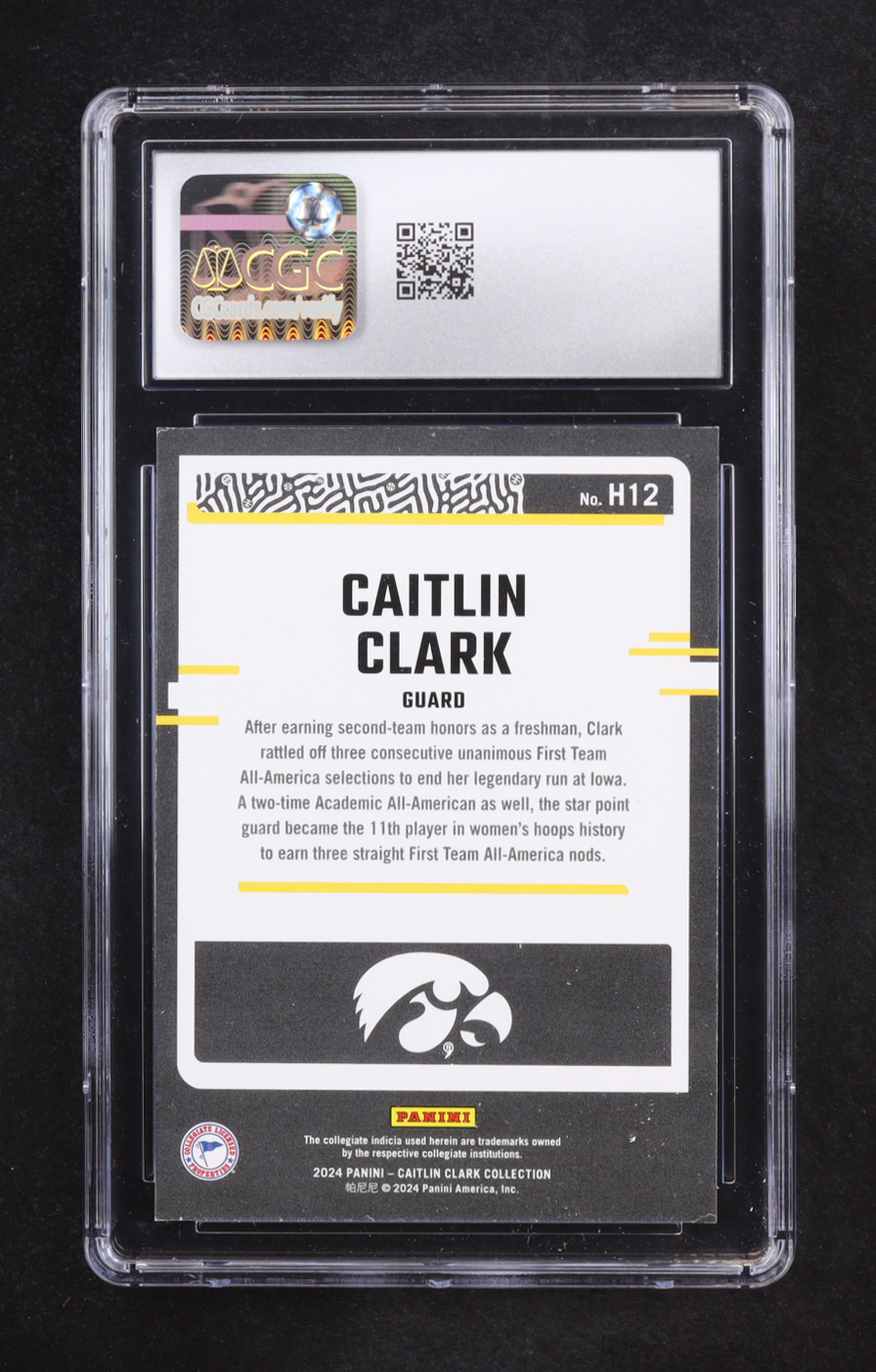Caitlin Clark 2024 Panini Caitlin Clark Collection Donruss Highlights #12 RC (CGC 9.5) at PristineAuction.com Caitlin Clark 2024 Panini Caitlin Clark Collection Donruss Highlights #12 RC (CGC 9.5) at PristineAuction.com