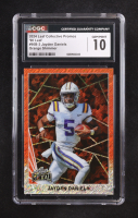 Jayden Daniels 2024 Leaf '90 Collective Promo Orange Shimmer #90B3 RC #2/299 (CGC 10) at PristineAuction.com
