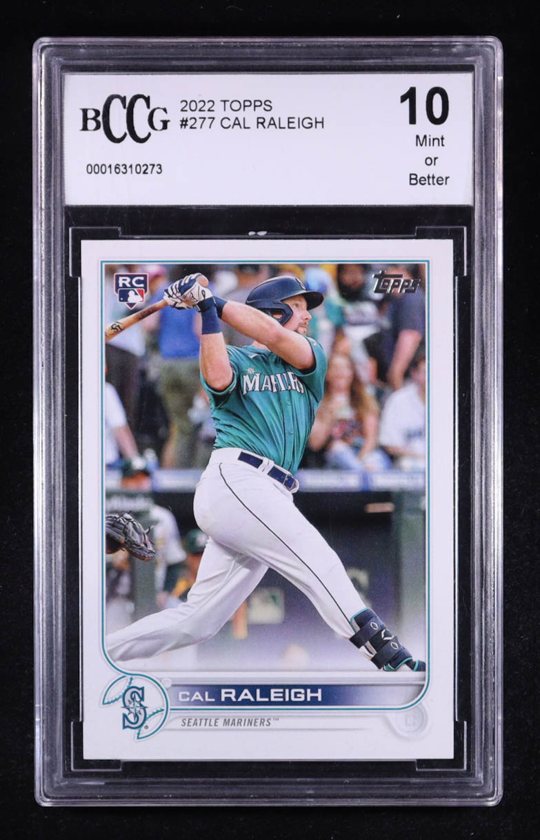 Cal Raleigh 2022 Topps #277 RC (BCCG 10) at PristineAuction.com Cal Raleigh 2022 Topps #277 RC (BCCG 10) at PristineAuction.com