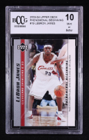 LeBron James 2003-04 Upper Deck Phenomenal Beginning LeBron James #19 RC (BCCG 10) at PristineAuction.com