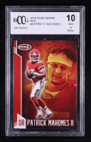 Patrick Mahomes II 2019 SAGE Aspire Red #ASPPM1 (BCCG 10) at PristineAuction.com