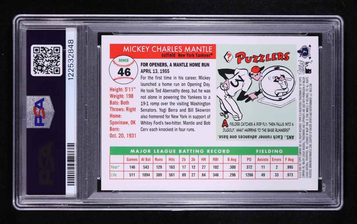 Mickey Mantle 2008 Topps Mantle Story #MMS46 (PSA 10) at PristineAuction.com Mickey Mantle 2008 Topps Mantle Story #MMS46 (PSA 10) at PristineAuction.com