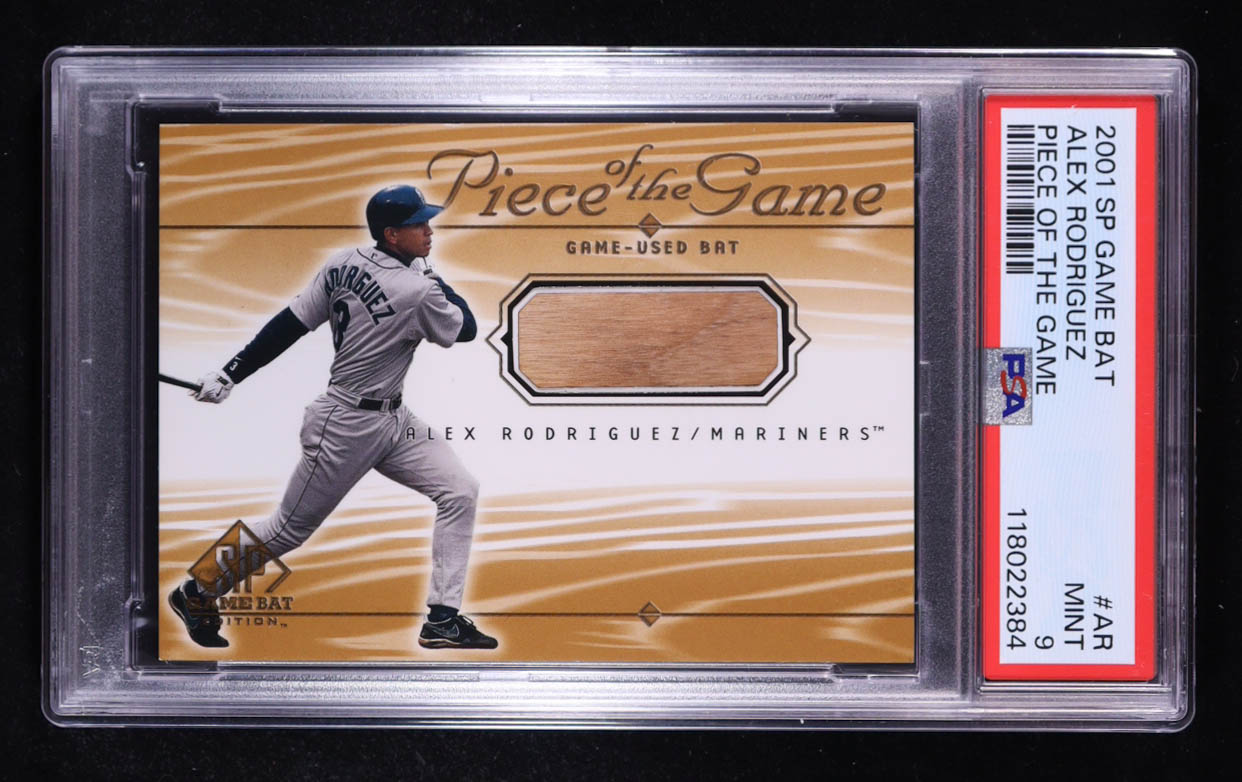 Alex Rodriguez 2001 SP Game Bat Edition Piece of the Game #AR (PSA 9) at PristineAuction.com Alex Rodriguez 2001 SP Game Bat Edition Piece of the Game #AR (PSA 9) at PristineAuction.com
